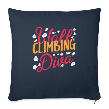 Grimpeurs muraux, grimpeurs de murs - Housse de coussin décorative 45 x 45 cm - bleu marine - Devant