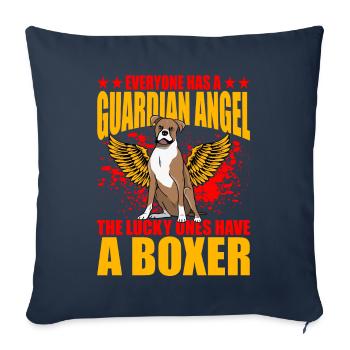 Everyone has a guardian Angel Boxer - Sofakissenbezug 45 x 45 cm - Navy - Vorne