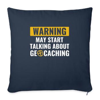 Geocaching Geocachers peut commencer à utiliser - Housse de coussin décorative 45 x 45 cm - bleu marine - Devant