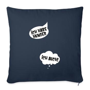 Ich habe Hunger Schwangerschaft verkünden - Sofakissenbezug 45 x 45 cm - Navy - Vorne