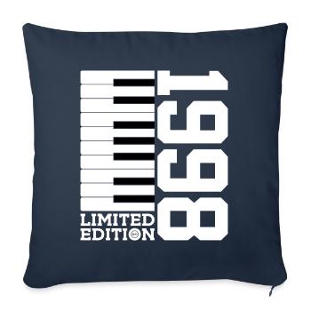 PIANO 28E ANNIVERSAIRE PIANO ÉDITION LIMITÉE 1998 - Housse de coussin décorative 45 x 45 cm - bleu marine - Devant