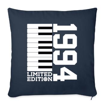 PIANO 32E ANNIVERSAIRE PIANO ÉDITION LIMITÉE 1994 - Housse de coussin décorative 45 x 45 cm - bleu marine - Devant