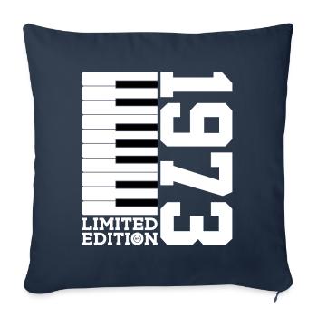 PIANO 53E ANNIVERSAIRE PIANO ÉDITION LIMITÉE 1973 - Housse de coussin décorative 45 x 45 cm - bleu marine - Devant
