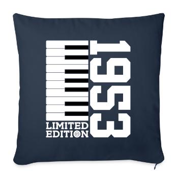 PIANO 73E ANNIVERSAIRE PIANO ÉDITION LIMITÉE 1953 - Housse de coussin décorative 45 x 45 cm - bleu marine - Devant