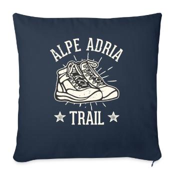 Traversée des Alpes Alpe Adria Trail Ferwanderweg - Housse de coussin décorative 45 x 45 cm - bleu marine - Devant