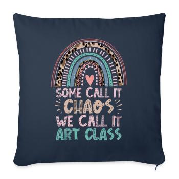 Art Teacher Funny Saying Art Course Art Class - Sofa pillowcase 17,3'' x 17,3'' (45 x 45 cm) - navy - Front