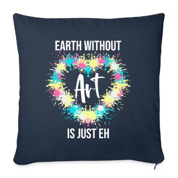 Professeur d’art Drôle de dicteur Cours d’art Cours d’art - Housse de coussin décorative 45 x 45 cm - bleu marine - Devant