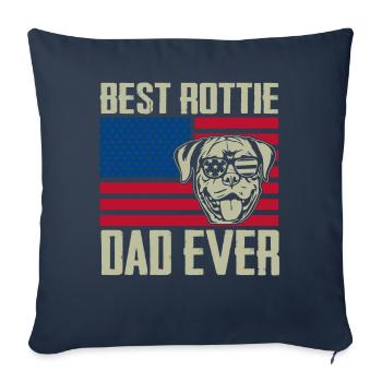Meilleur papa pourri de tous les temps - Housse de coussin décorative 45 x 45 cm - bleu marine - Devant