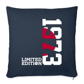 ÉDITION LIMITÉE 53E ANNIVERSAIRE JAPONAIS 1973 - Housse de coussin décorative 45 x 45 cm - bleu marine - Devant