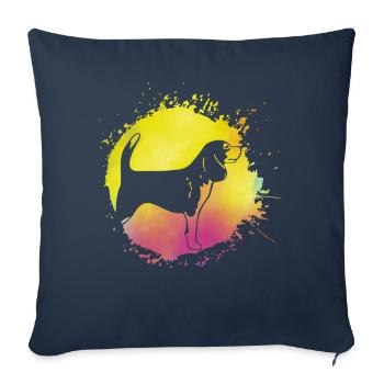 Beagle - Sofa pillowcase 17,3'' x 17,3'' (45 x 45 cm) - navy - Front