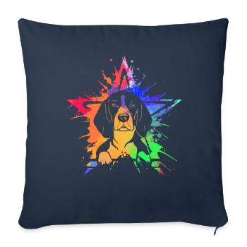 Beagle - Sofa pillowcase 17,3'' x 17,3'' (45 x 45 cm) - navy - Front