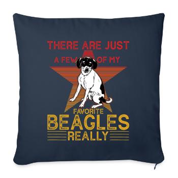 Il n’y a vraiment que quelques-uns de mes Beagls - Housse de coussin décorative 45 x 45 cm - bleu marine - Devant