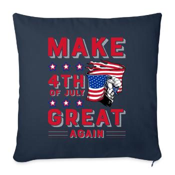 Make 4th of July great again - Sofa pillowcase 17,3'' x 17,3'' (45 x 45 cm) - navy - Front