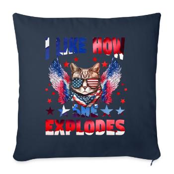 J’aime la façon dont elle explose - Housse de coussin décorative 45 x 45 cm - bleu marine - Devant