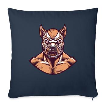 Lucha Libre Masque de Lutte Mexicaine Luchador - Housse de coussin décorative 45 x 45 cm - bleu marine - Devant