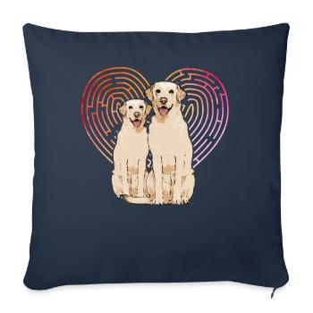Labrador - Sofa pillowcase 17,3'' x 17,3'' (45 x 45 cm) - navy - Front