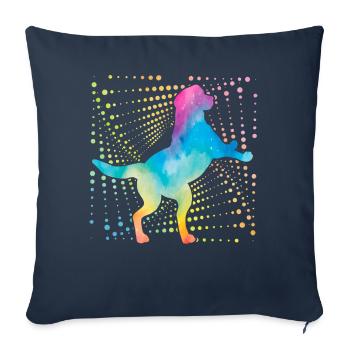 Labrador Retro - Sofa pillowcase 17,3'' x 17,3'' (45 x 45 cm) - navy - Front
