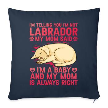 Labrador - Sofa pillowcase 17,3'' x 17,3'' (45 x 45 cm) - navy - Front