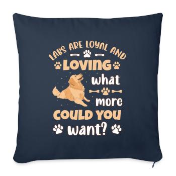 Labrador - Sofa pillowcase 17,3'' x 17,3'' (45 x 45 cm) - navy - Front