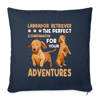 Labrador - Sofa pillowcase 17,3'' x 17,3'' (45 x 45 cm) - navy - Front