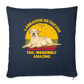 Labrador Retriever - Sofa pillowcase 17,3'' x 17,3'' (45 x 45 cm) - navy - Front