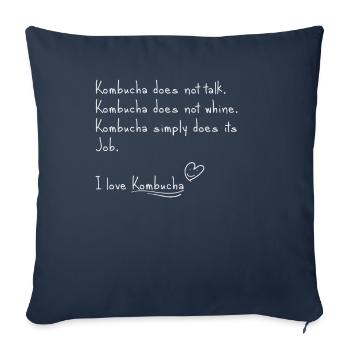 I love kombucha - Sofa pillowcase 17,3'' x 17,3'' (45 x 45 cm) - navy - Front
