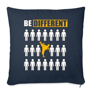 Soyez différent Taekwondo - Housse de coussin décorative 45 x 45 cm - bleu marine - Devant