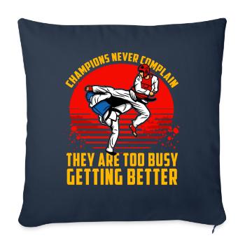 Champions never complain they are too busy getting - Sofa pillowcase 17,3'' x 17,3'' (45 x 45 cm) - navy - Front