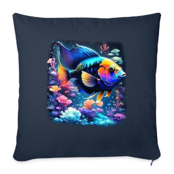 Angelfish - Sofa pillowcase 17,3'' x 17,3'' (45 x 45 cm) - navy - Front