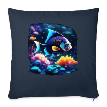 Angelfish - Sofa pillowcase 17,3'' x 17,3'' (45 x 45 cm) - navy - Front
