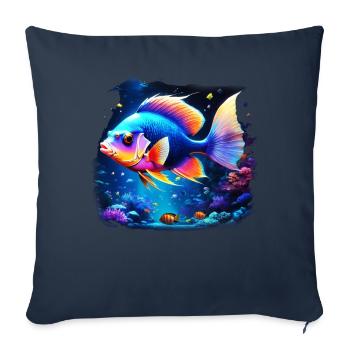 Angelfish - Sofa pillowcase 17,3'' x 17,3'' (45 x 45 cm) - navy - Front