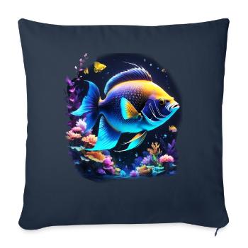Angelfish - Sofa pillowcase 17,3'' x 17,3'' (45 x 45 cm) - navy - Front