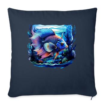 Angelfish - Sofa pillowcase 17,3'' x 17,3'' (45 x 45 cm) - navy - Front