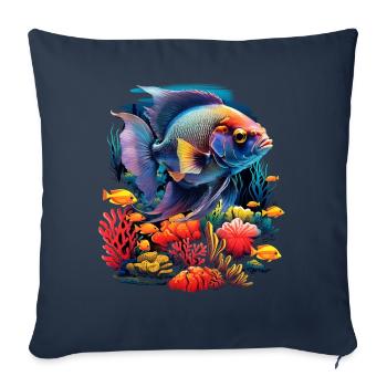 Angelfish - Sofa pillowcase 17,3'' x 17,3'' (45 x 45 cm) - navy - Front