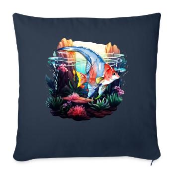 Angelfish - Sofa pillowcase 17,3'' x 17,3'' (45 x 45 cm) - navy - Front