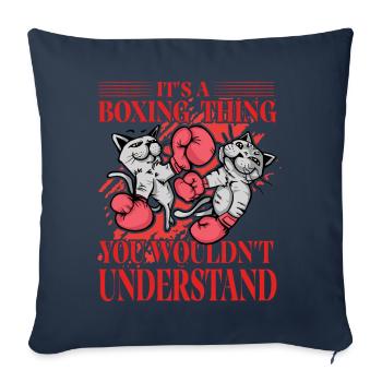 C’est un truc de boxe que vous ne comprendriez pas - Housse de coussin décorative 45 x 45 cm - bleu marine - Devant