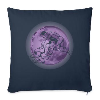 Lutte - Housse de coussin décorative 45 x 45 cm - bleu marine - Devant