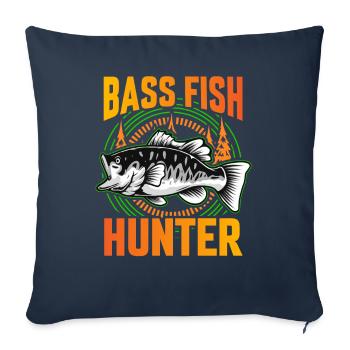 Bass Fish Hunter - Sofakissenbezug 45 x 45 cm - Navy - Vorne
