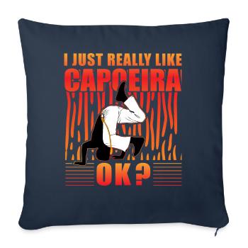 I just really like Capoeira ok? - Sofa pillowcase 17,3'' x 17,3'' (45 x 45 cm) - navy - Front