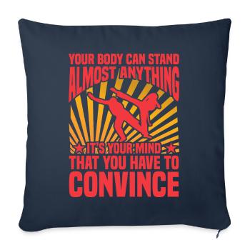 Capoeira - Housse de coussin décorative 45 x 45 cm - bleu marine - Devant
