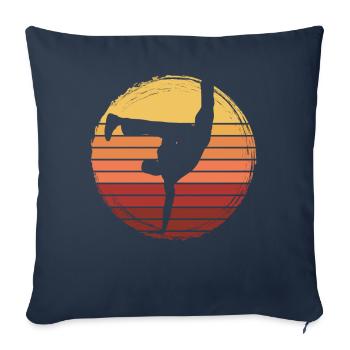 Capoeira - Housse de coussin décorative 45 x 45 cm - bleu marine - Devant