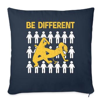 Capoeira Be Different - Housse de coussin décorative 45 x 45 cm - bleu marine - Devant