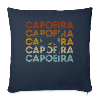 Capoeira - Housse de coussin décorative 45 x 45 cm - bleu marine - Devant