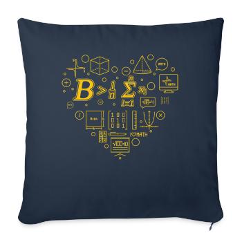 Mathe-Wortspiel – Sei größer als der Durchschnitt - Sofakissenbezug 45 x 45 cm - Navy - Vorne