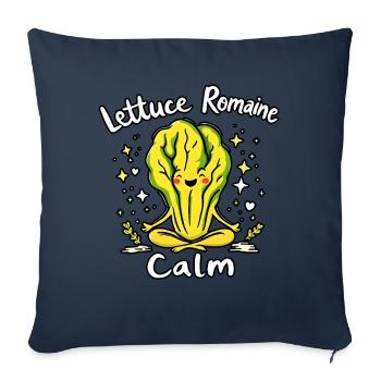 Lettuce Romaine Calm – Funny Salad - Sofa pillowcase 17,3'' x 17,3'' (45 x 45 cm) - navy - Front