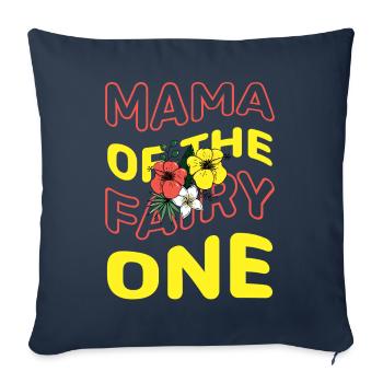 Maman de la fée Une - Housse de coussin décorative 45 x 45 cm - bleu marine - Devant