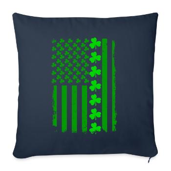 St Patrick's Day USA Flag - Sofa pillowcase 17,3'' x 17,3'' (45 x 45 cm) - navy - Front