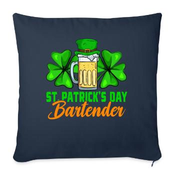St Patrick's Day Bartender - Sofa pillowcase 17,3'' x 17,3'' (45 x 45 cm) - navy - Front