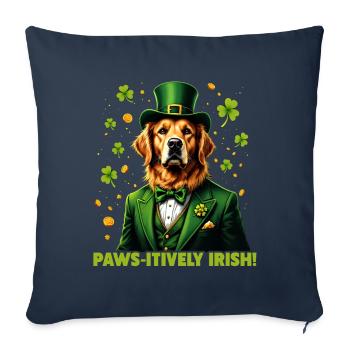 Paws-itively Irish - Sofa pillowcase 17,3'' x 17,3'' (45 x 45 cm) - navy - Front