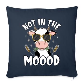 Pas dans le moood Cow - Housse de coussin décorative 45 x 45 cm - bleu marine - Devant